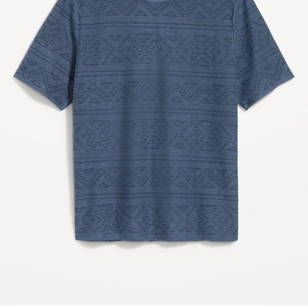 Old Navy Textured Jacquard T-Shirt 100% Cotton Short Sleeved Men Size XXL Tall